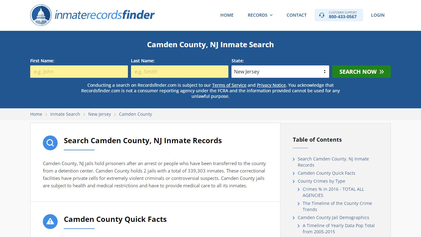 Camden County, NJ Inmate Lookup & Jail Records Online