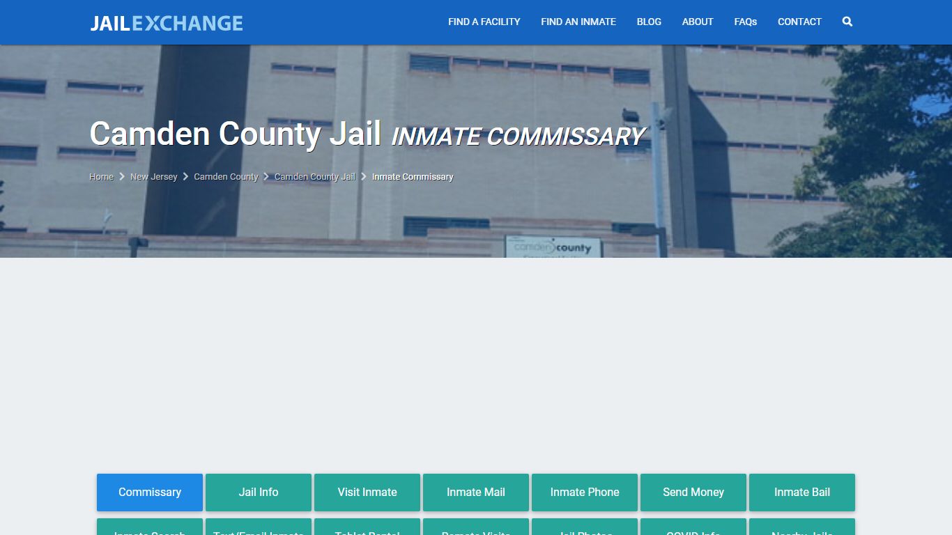 Camden County Jail inmate commissary - JAIL EXCHANGE